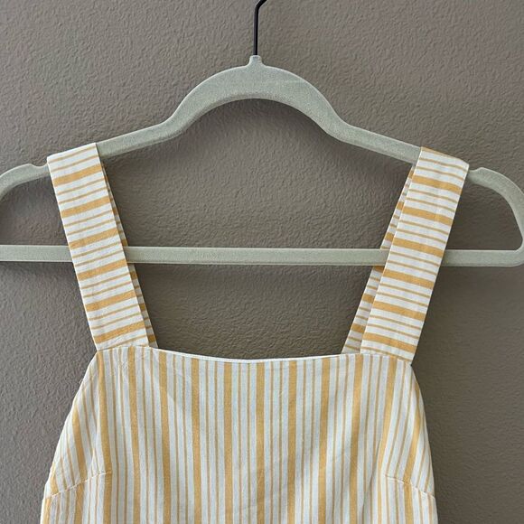 Madewell Striped Button Back Tiered Midi Dress - Picture 7 of 13